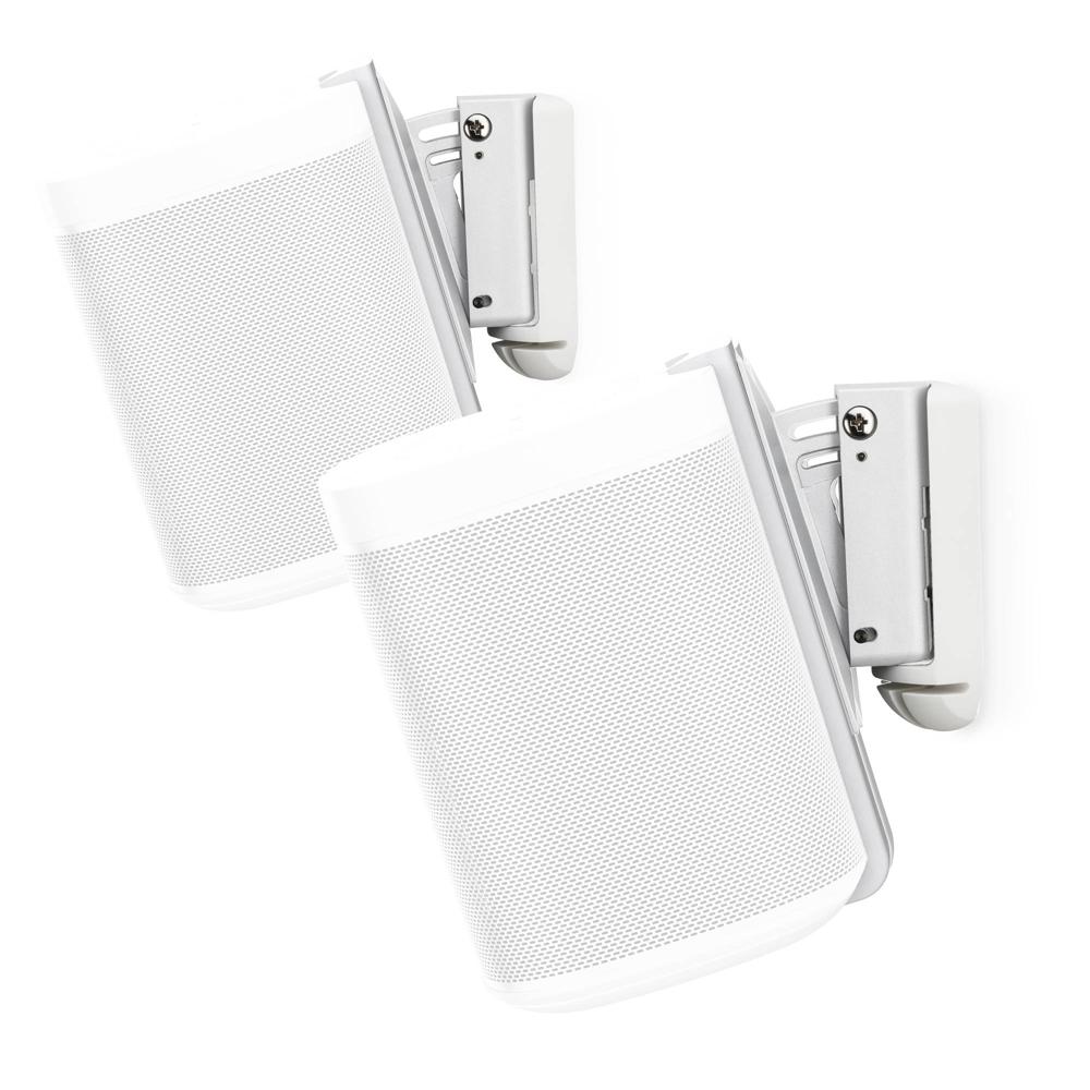 Soportes de Pared FLEXSON S1-WMX2 para Sonos One (Blanco, Par) - Diseñados Específicamente, Inclinac