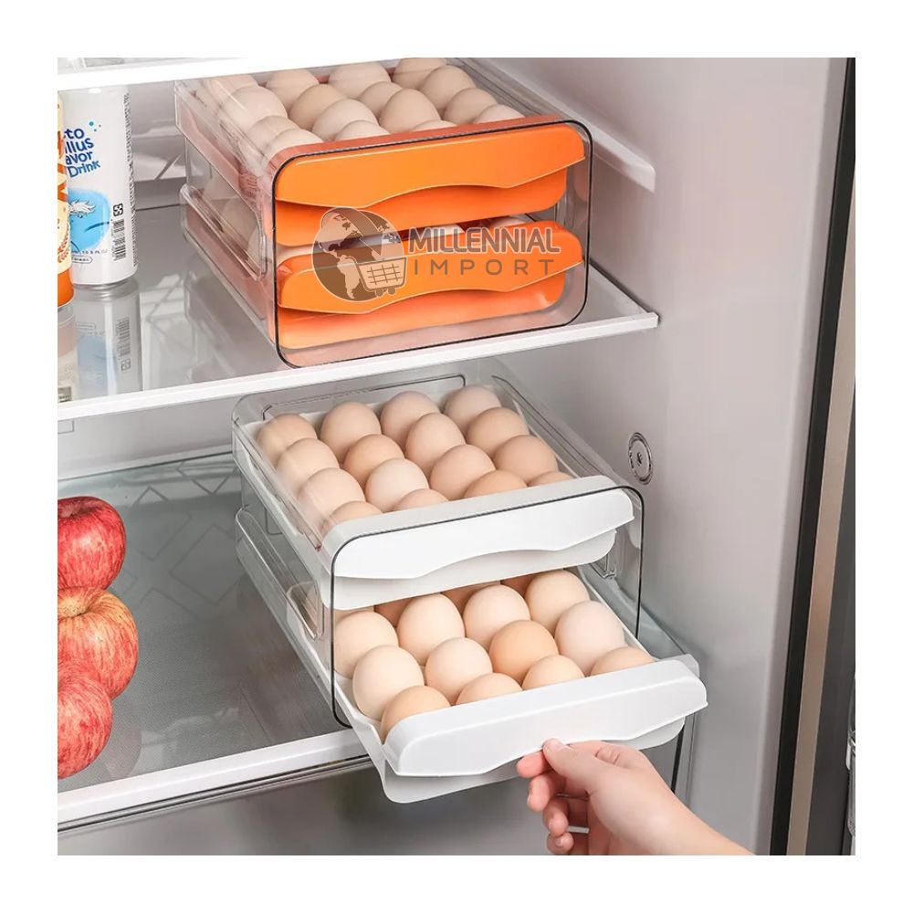 Porta Huevos De Acrílico 2 Niveles Organizador para Cocina Multicolor Porta Huevos De Acrílico 2 Niveles Organizador para Cocina Multicolor