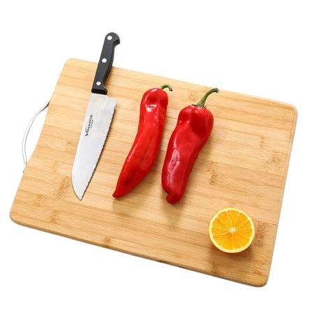 Tabla de Picar de Bambú Natural Tabla de Cocina 36 x 24 cm
