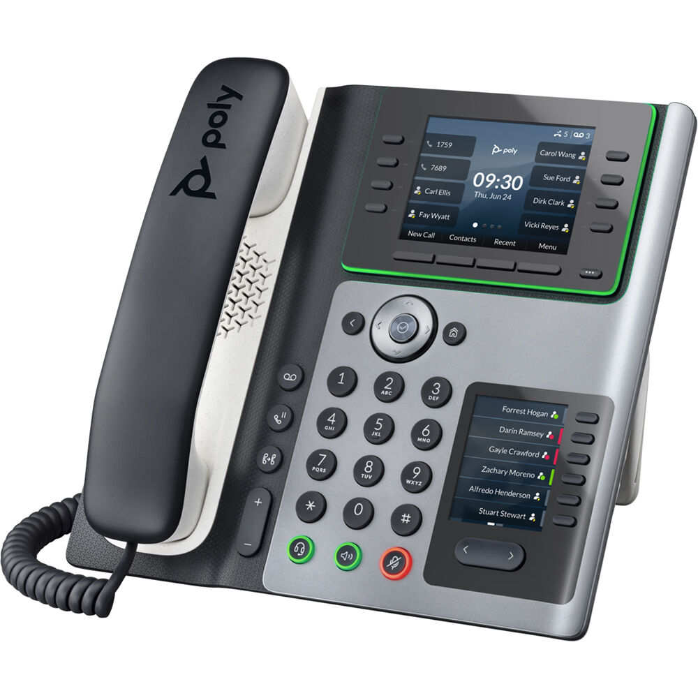 Poly Edge E450 IP Desk Phone with Power Adapter