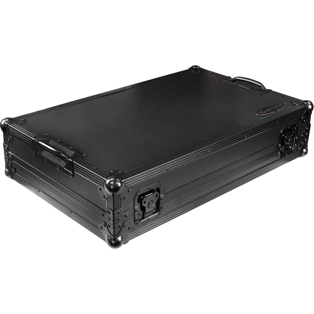 Odyssey I-Board Flight Case para Controlador DJ Rane Four (Todo Negro) - Con Puerto de Cable, Pies d