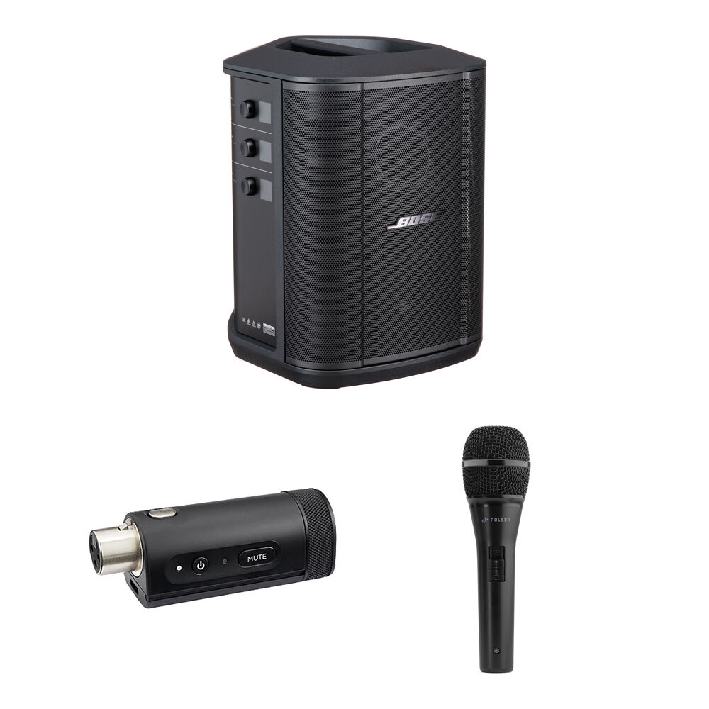 Sistema PA Inalámbrico Bose S1 Pro+ con Transmisor Mic/Line y Micrófono de Mano - Alta Flexibilidad,