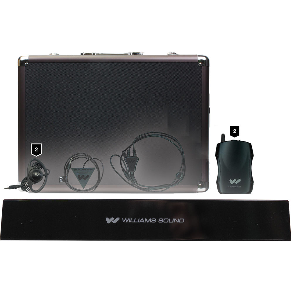 Sistema Infrarrojo Inalámbrico Williams Sound IR SY6 SoundPlus para Áreas Medianas con 2 Auriculares