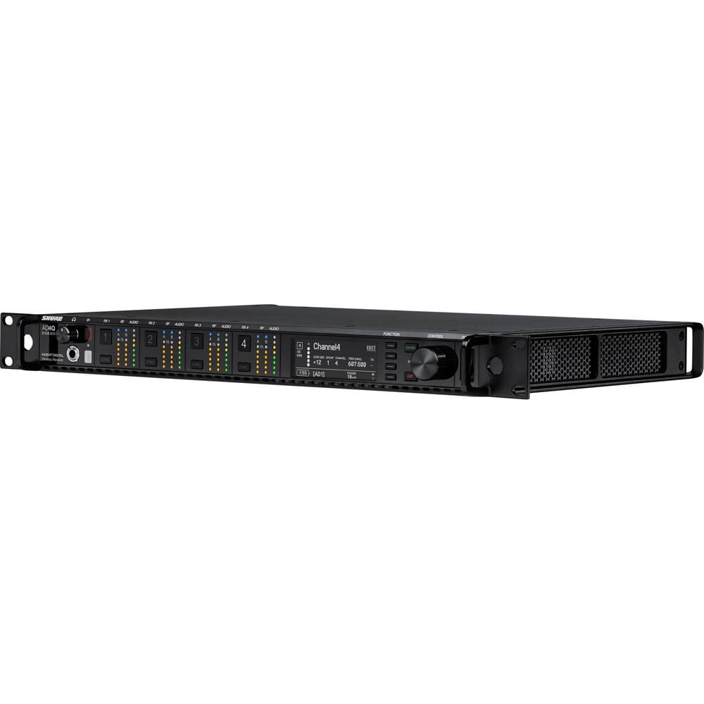 Receptor Inalámbrico Shure AD4Q-NP Axient Digital de Cuatro Canales - Alta Gama para Eventos Mayores