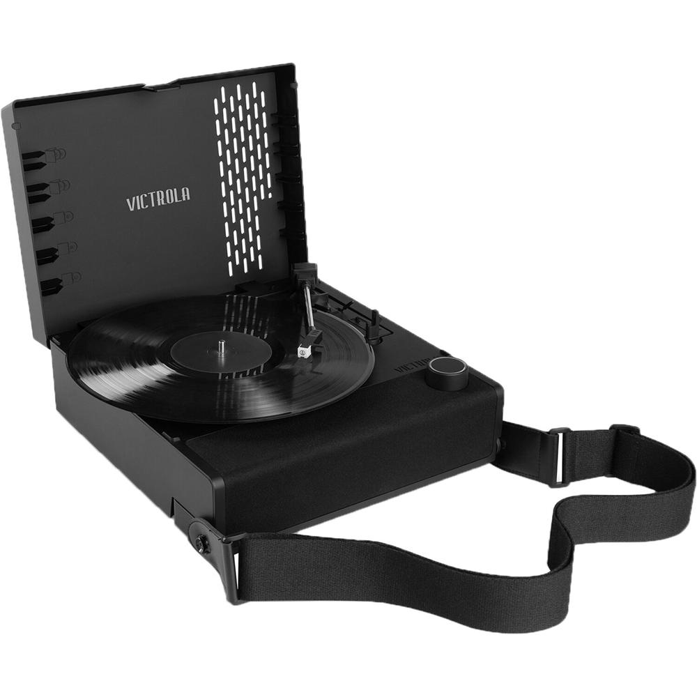 Victrola VSC-750SB Revolution GO: Tocadiscos Portátil Bluetooth de Tres Velocidades con Altavoces In