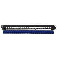 PATCH PANEL SATRA 24 PUERTOS CON JACK AZUL CAT 6