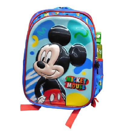 Mochila Escolar con Relieve 3D y Luces Led Azul Mochila Escolar con Relieve 3D y Luces Led Azul