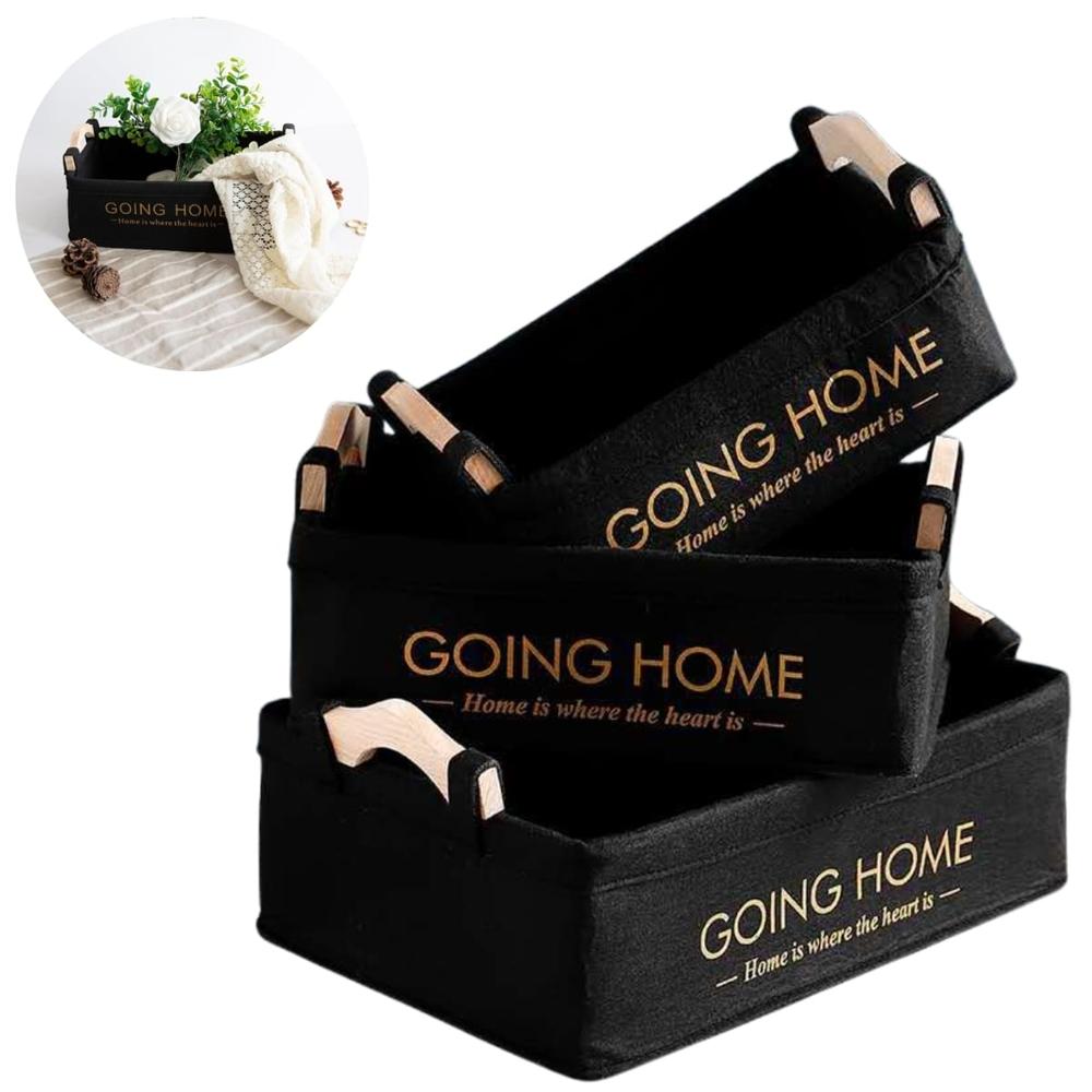 Set de 3 Cesta Organizadoras Multiusos con Asa 6970002 Set de 3 Cesta Organizadoras Multiusos con Asa 6970002