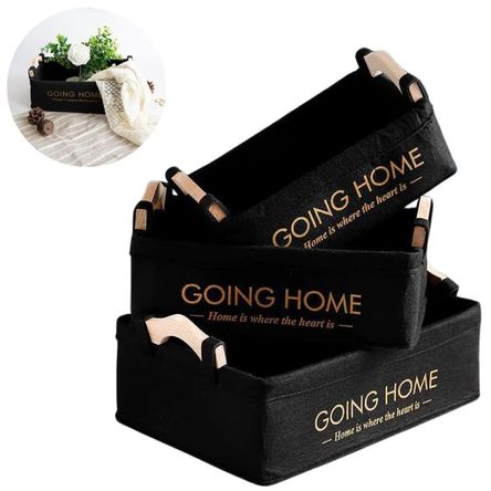 Set de 3 Cesta Organizadoras Multiusos con Asa 6970002 Set de 3 Cesta Organizadoras Multiusos con Asa 6970002