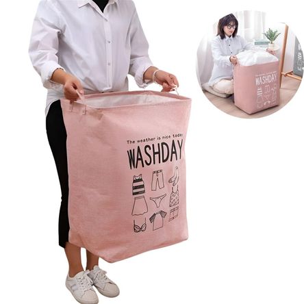 Cesto De Ropa Multiuso Con Ajuste Washday Rosado  573RS02