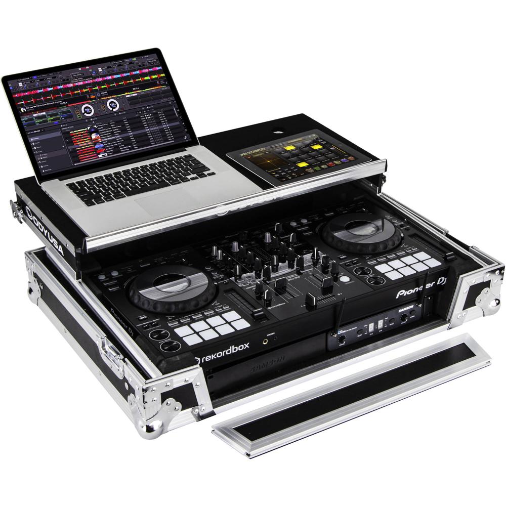 Odyssey Pioneer DDJ-800 Estuche de Vuelo Estilo Glide con Rack de 1 RU (Hardware Plateado) - Espacio