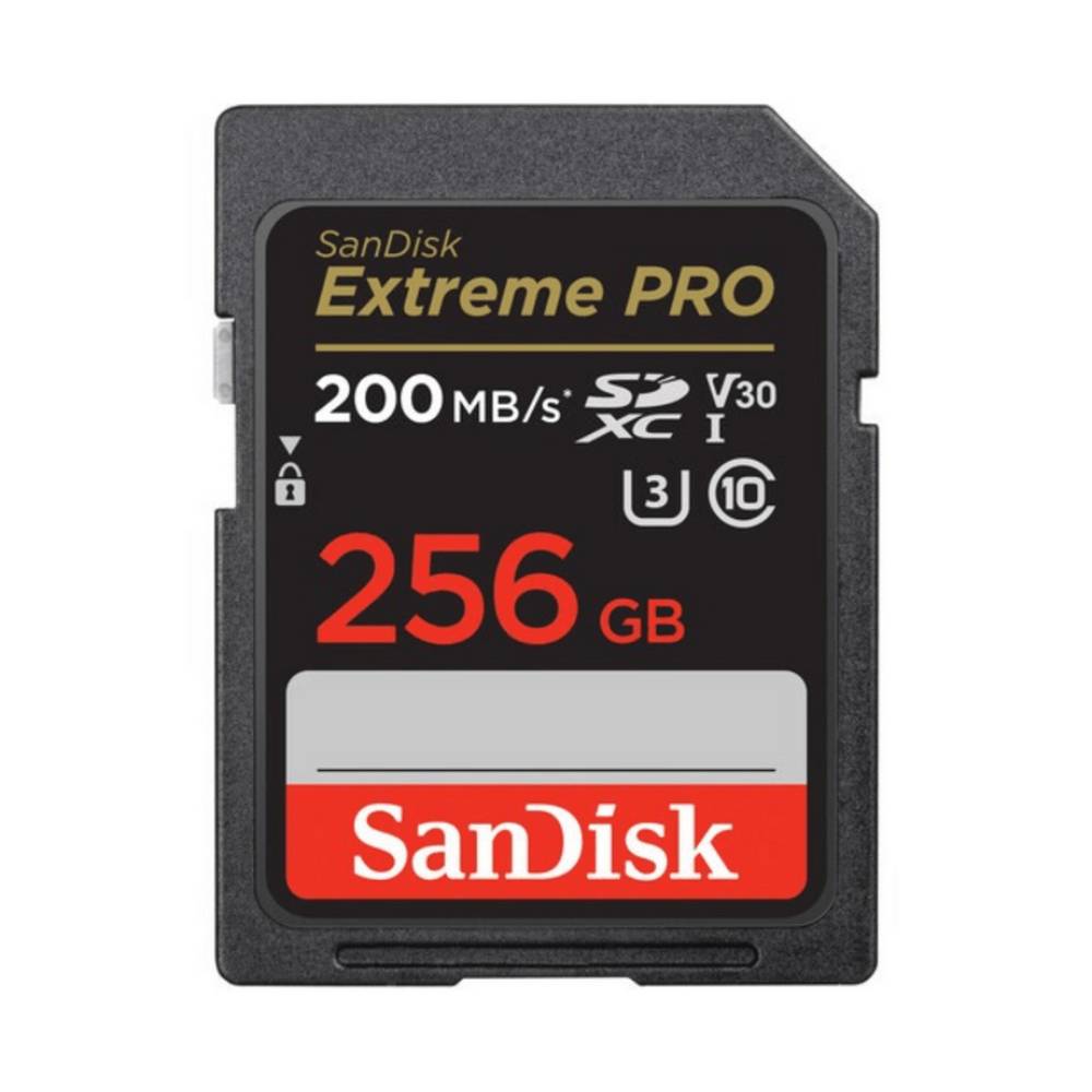 MEMORIA SANDISK EXTREME PRO SDXC UHS-I, 256GB. V30I, U3,C10 200MB/S.