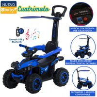 Cuatrimoto Musical con Luces y Sombrilla Azul EB357