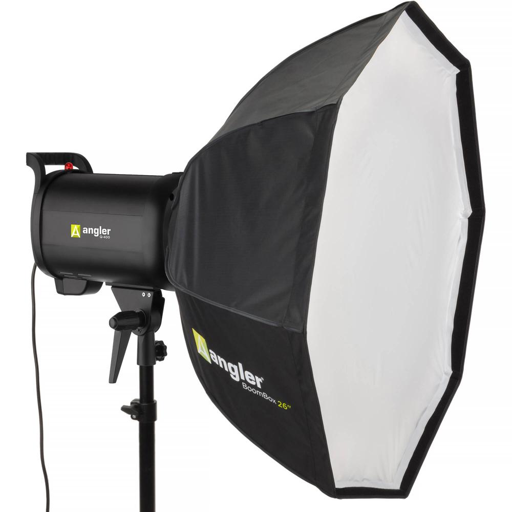 Angler BoomBox Octagonal Softbox V2 (26"") - Para Monolights, Strobes y Luces LED, Interior Plateado,