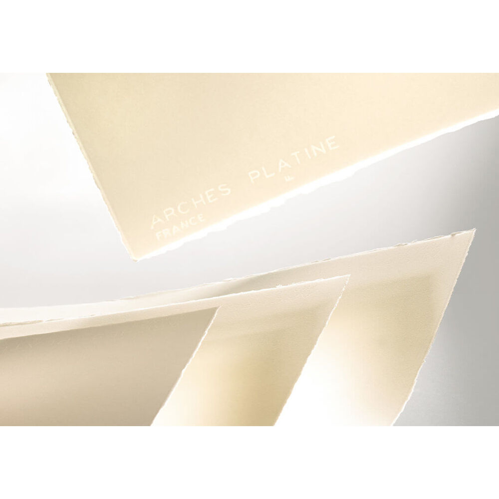 Arches Platine 145 gsm (22 x 30"", 25 hojas) - Papel sin recubrimiento 100% algodón para impresión en