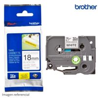 Cinta Brother TZE-S241 Negro Sobre Blanco 3 4"" 18mm INDUSTRIAL