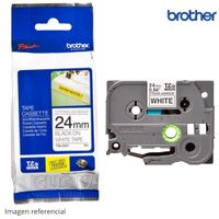 Cinta Brother TZE-S251 Negro Sobre Blanco INDUSTRIAL 1"" 24mm