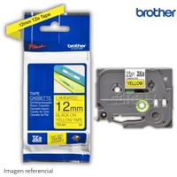 Cinta Brother TZE-631 Negro Sobre Amarillo 1.2plg 12mm