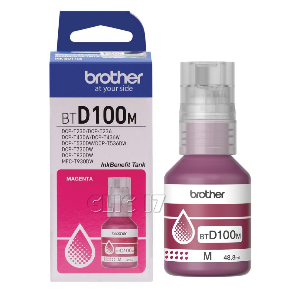 Tinta Brother BTD100M Magenta DCP-T230 430W 436W