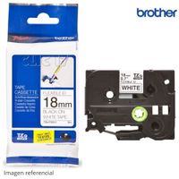Cinta Brother TZEFX241 Negro Sobre Blanco