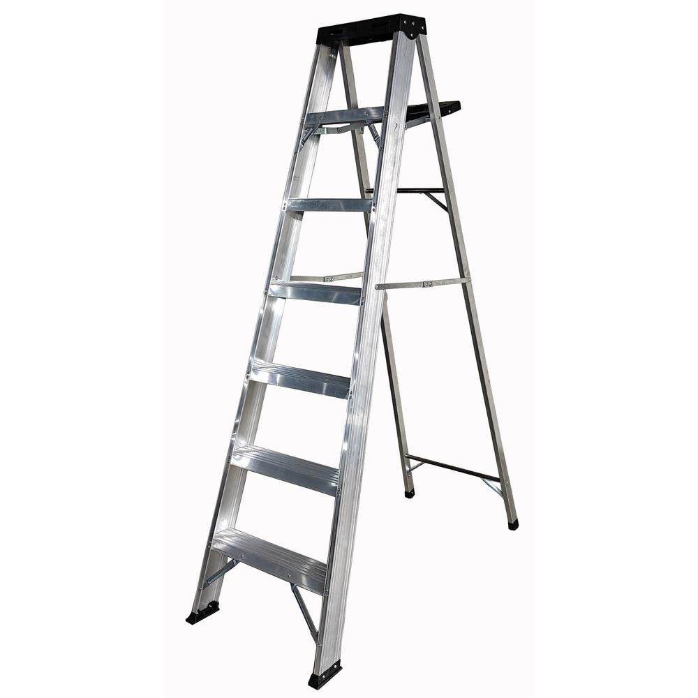 Escalera Tijera 7 Pasos Werken Aluminio Plata Escalera Tijera 7 Pasos Werken Aluminio Plata