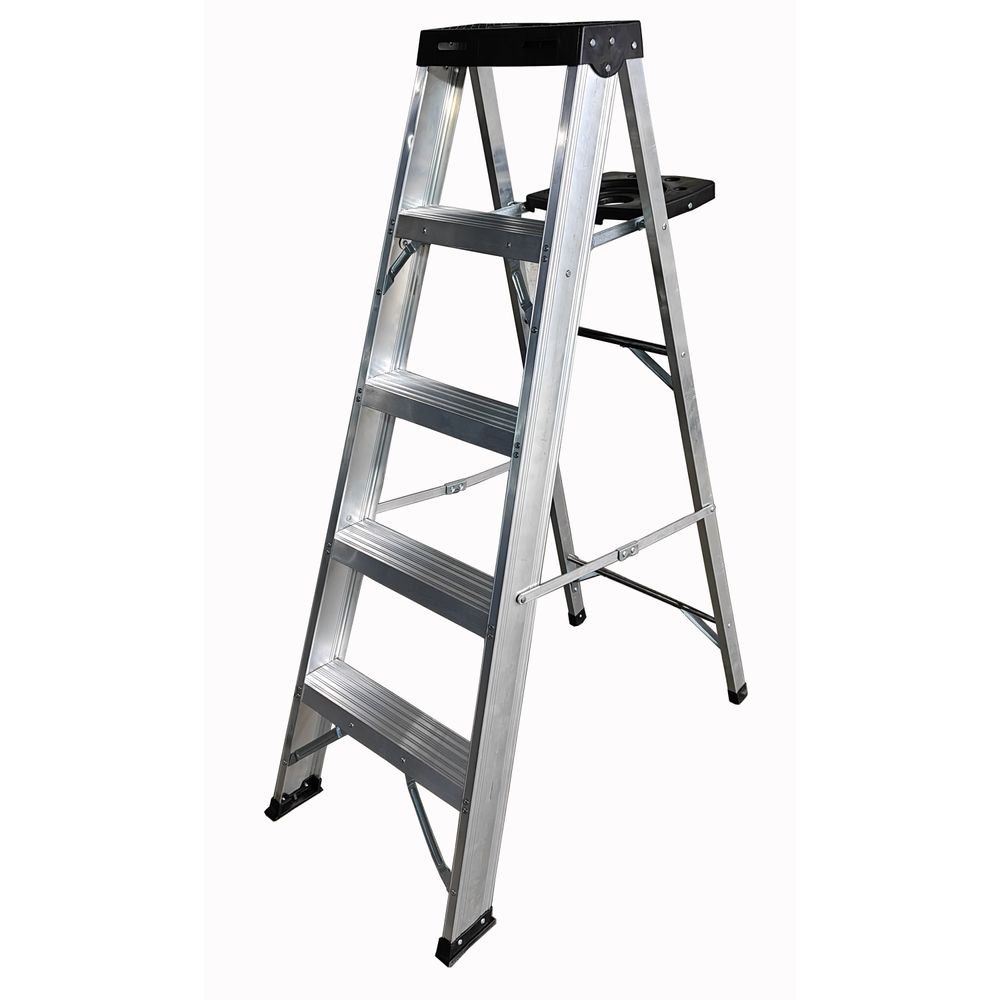 Escalera Tijera 5 Pasos Werken Aluminio Plata Escalera Tijera 5 Pasos Werken Aluminio Plata