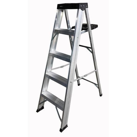 Escalera Tijera 5 Pasos Werken Aluminio Plata Escalera Tijera 5 Pasos Werken Aluminio Plata