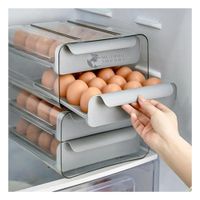 Organizador Contenedor Porta Huevos De Acrílico Gris