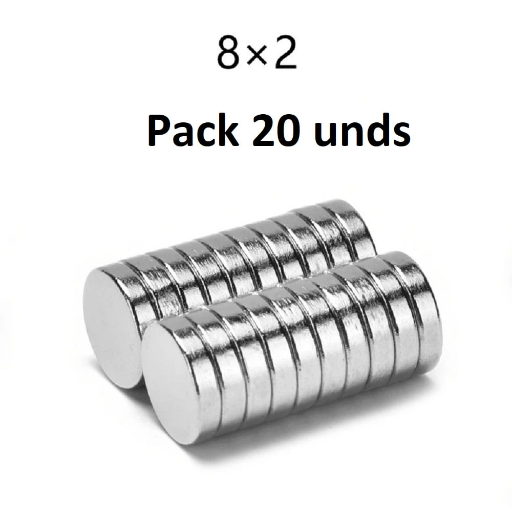 Iman De Neodimio Modelo Disco 08mmx2mm Pack 20 unds Iman De Neodimio Modelo Disco 08mmx2mm Pack 20 unds