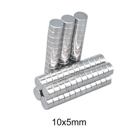 Iman De Neodimio Modelo Disco 10mmx5mm Pack 10 unds