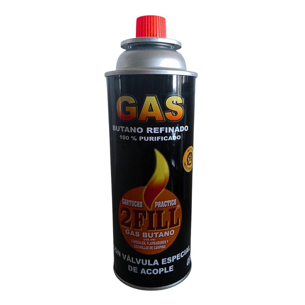 Gas Butano Refinado con Valvula de Acople Universal 480 ml