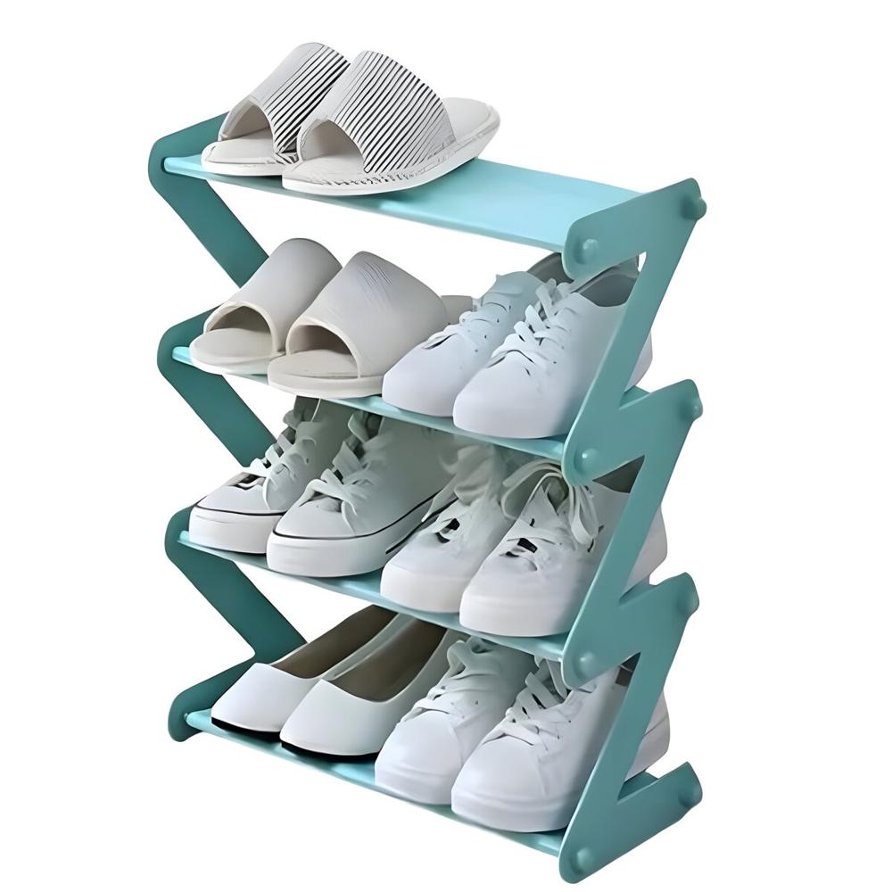 Zapatera Organizador De 4 Niveles Celeste  515CL02