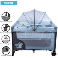 Cuna Corral Ebaby con Cambiador Happy Dream Celeste