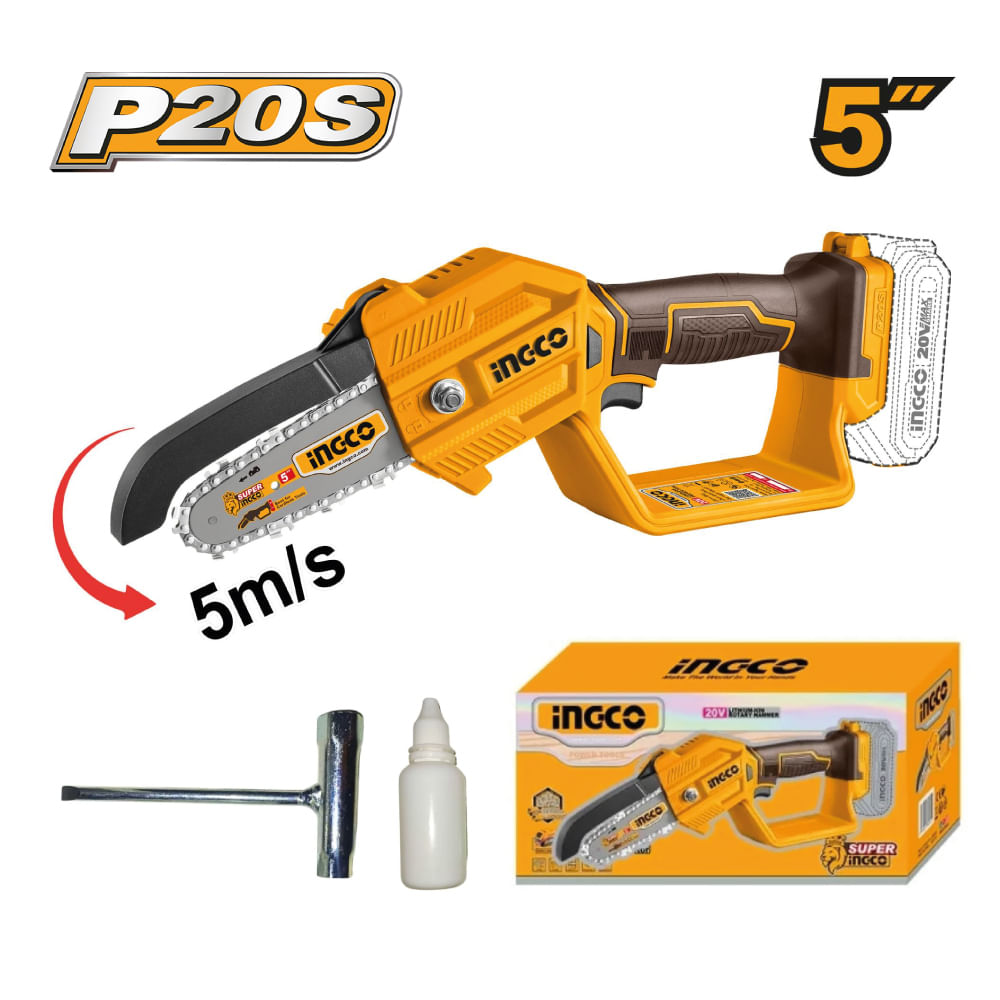 Mini Motosierra Ingco 20V 13CM CGSLI2058