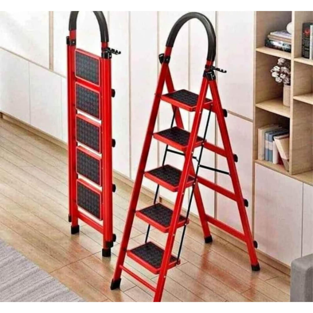 Escalera Tijera Plegable de 5 Escalones Multifunción Soporte Seguro