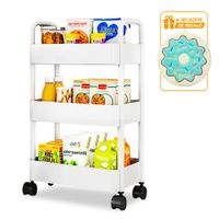 Organizador con Ruedas 3 Niv BL JK3 Y Toalla de Mano SM6 de Regalo