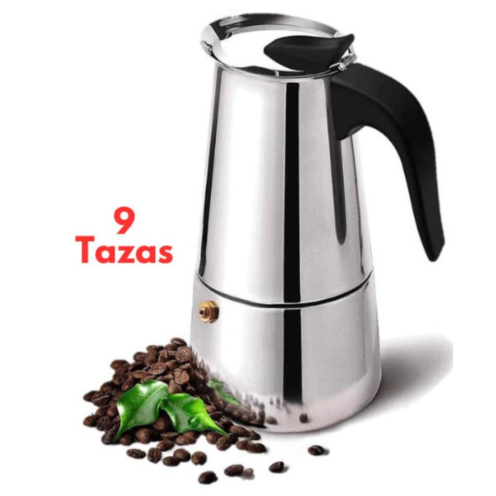 Cafetera Espresso Maker Italiana 9 Tazas Acero Inoxidable
