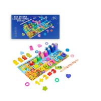 Tablero de Aprendizaje Montessori de Madera 6 en 1