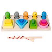 Didáctico Montessori 2 en 1 de Encaje y Pesca