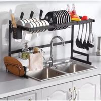 Escurridor de Platos 85CM Acero Inoxidable Organizador de Menaje