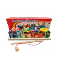 Didáctico Montessori 2 en 1 Apilamiento y Pesca de Figuras