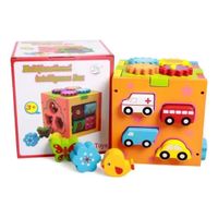 Cubo Didáctico Montessori Multifunción 4 en 1