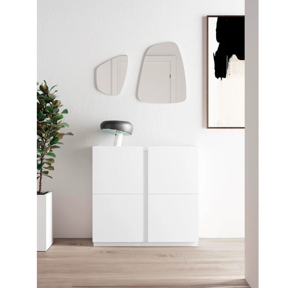 Zapatera Recibidor Moderno Godoy Blanco R&R MUEBLES