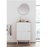 Zapatera Recibidor Vintage Danu Roble/Blanco R&R MUEBLES