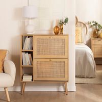 Zapatera Moderna con Estantes Iván Marrón Claro R&R MUEBLES