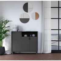 Zapatera Recibidor Sara 3 Puertas Negro R&R MUEBLES