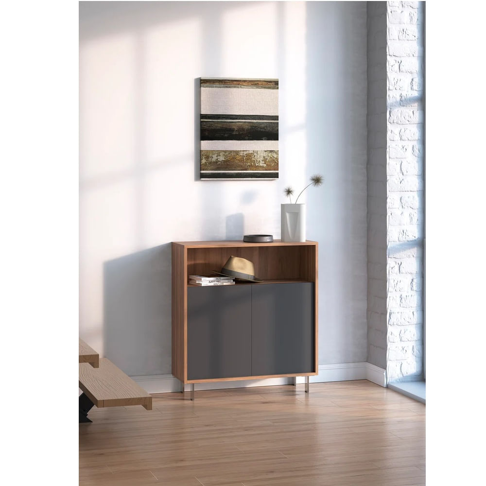 Zapatera Recibidor Cara Marrón/Negro R&R MUEBLES