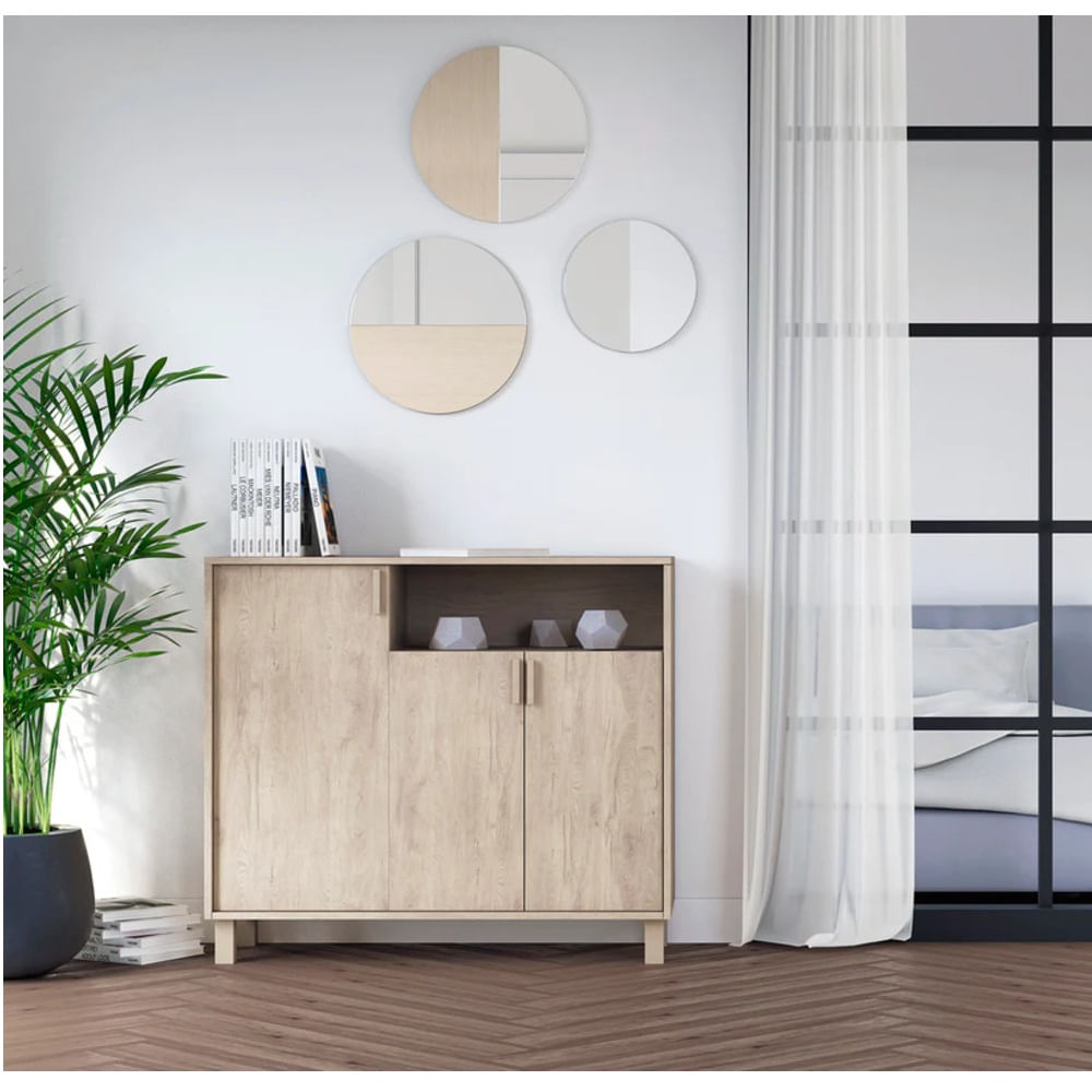 Zapatera Recibidor Sara 3 Puertas Roble R&R MUEBLES