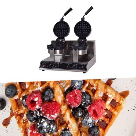 Wafflera Dual Ilumi con Sistema Rotatorio Wafflera Dual Ilumi con Sistema Rotatorio