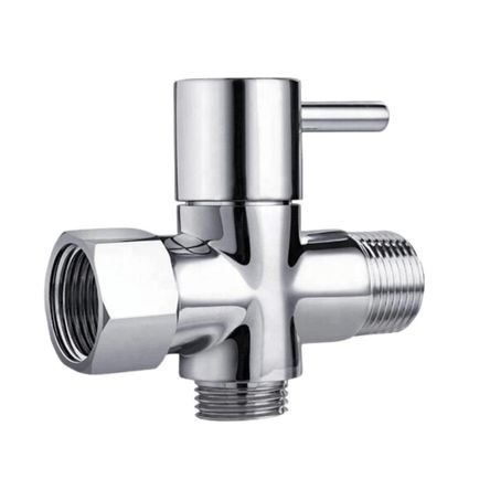 Válvula Desviadora de Bronce Cromado para ducha teléfono o bidé Válvula Desviadora de Bronce Cromado para ducha teléfono o bidé